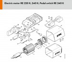 Stihl RB 220 K Cold Water Electric Pressure Washer Spare Parts